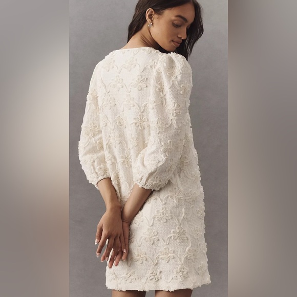 NWT | English Factory x Anthropologie Ivory Ribbon Summer Pull on Dress | L - Picture 5 of 9